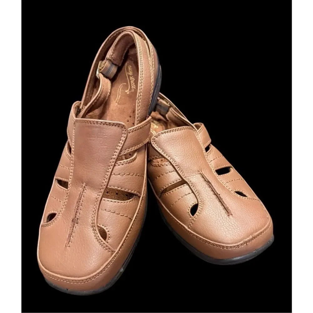 Easy Street Comfort Wave Sling Back Adjustable Flats Sx. 9.5W